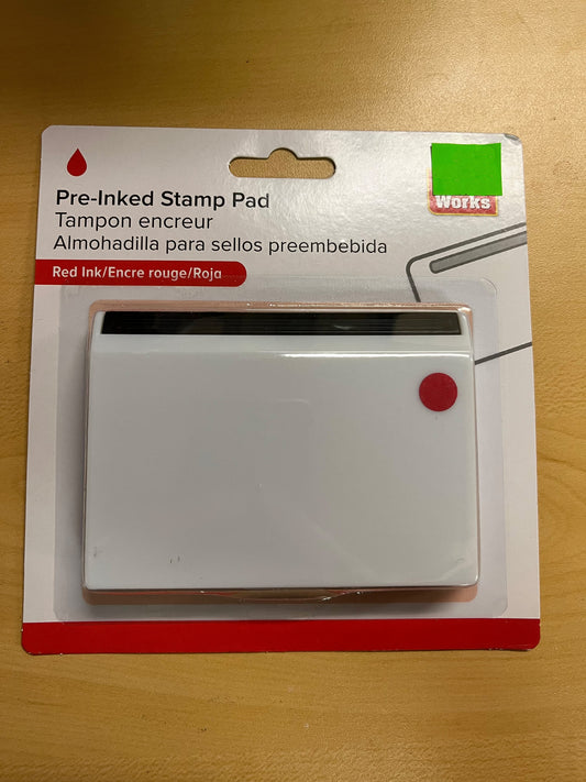 Pre-Inked Stamp Pad (Blue, Black, Red)