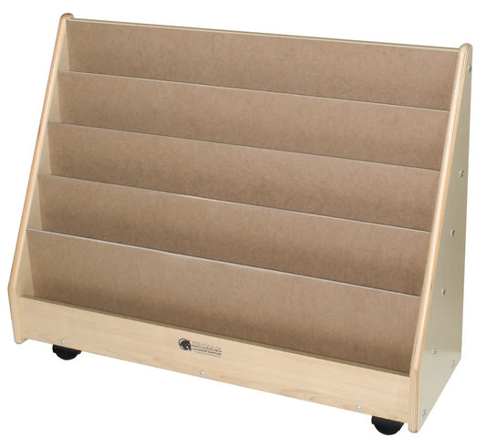 Preschool Book Rack Unit with 5 Shelves & Casters
