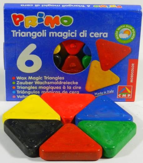 Primo Wax Triangle Crayons- 6 Pack