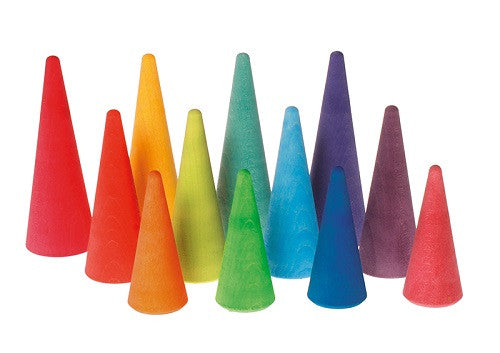 Rainbow Forest Blocks 12Pcs - Grimm's