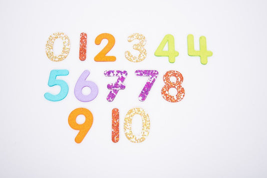 Rainbow Glitter Numbers (Pack of 14)