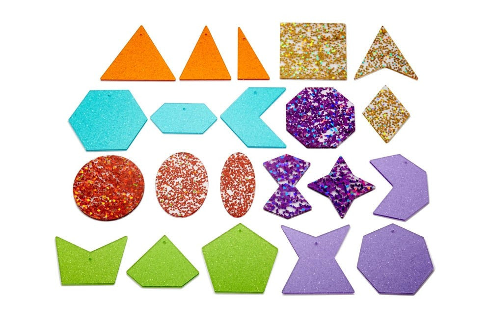Rainbow Glitter Shapes