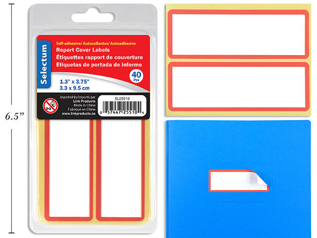 Report Cover Labels (40 pcs)