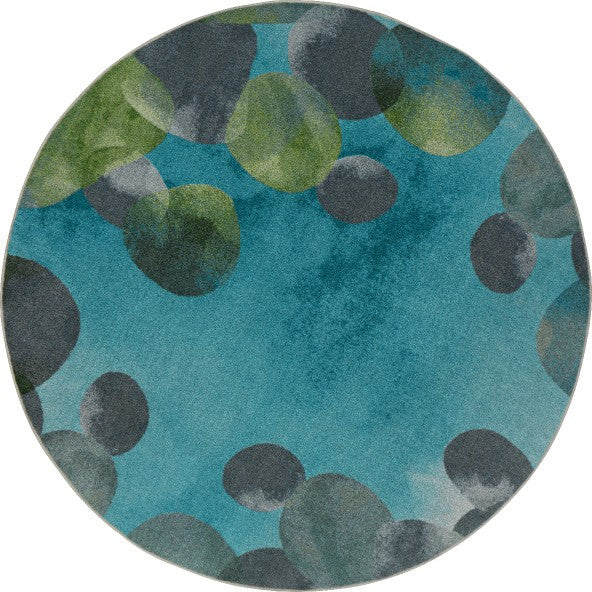 Riverstone 7'7" Round Teal Carpet