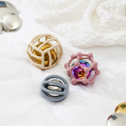 SiliSoft Sensory Steel Balls - Earth - 6 Pieces