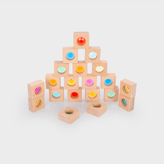 Wooden Kaleidoscope Blocks (20 pieces)
