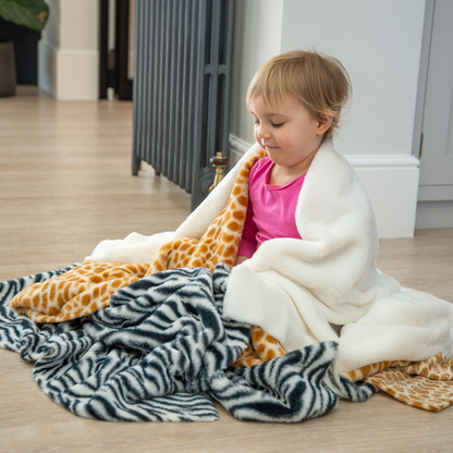 FURRY ANIMAL PRINT FABRIC SET OF 3