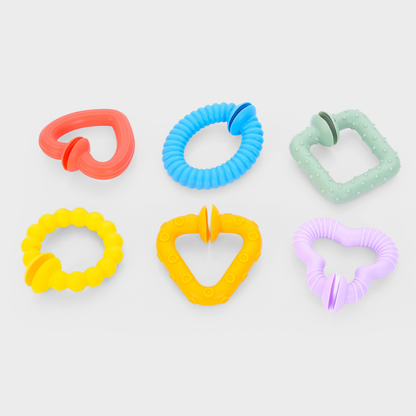 SiliSoft Pop Loops - Rainbow - 6 Pieces