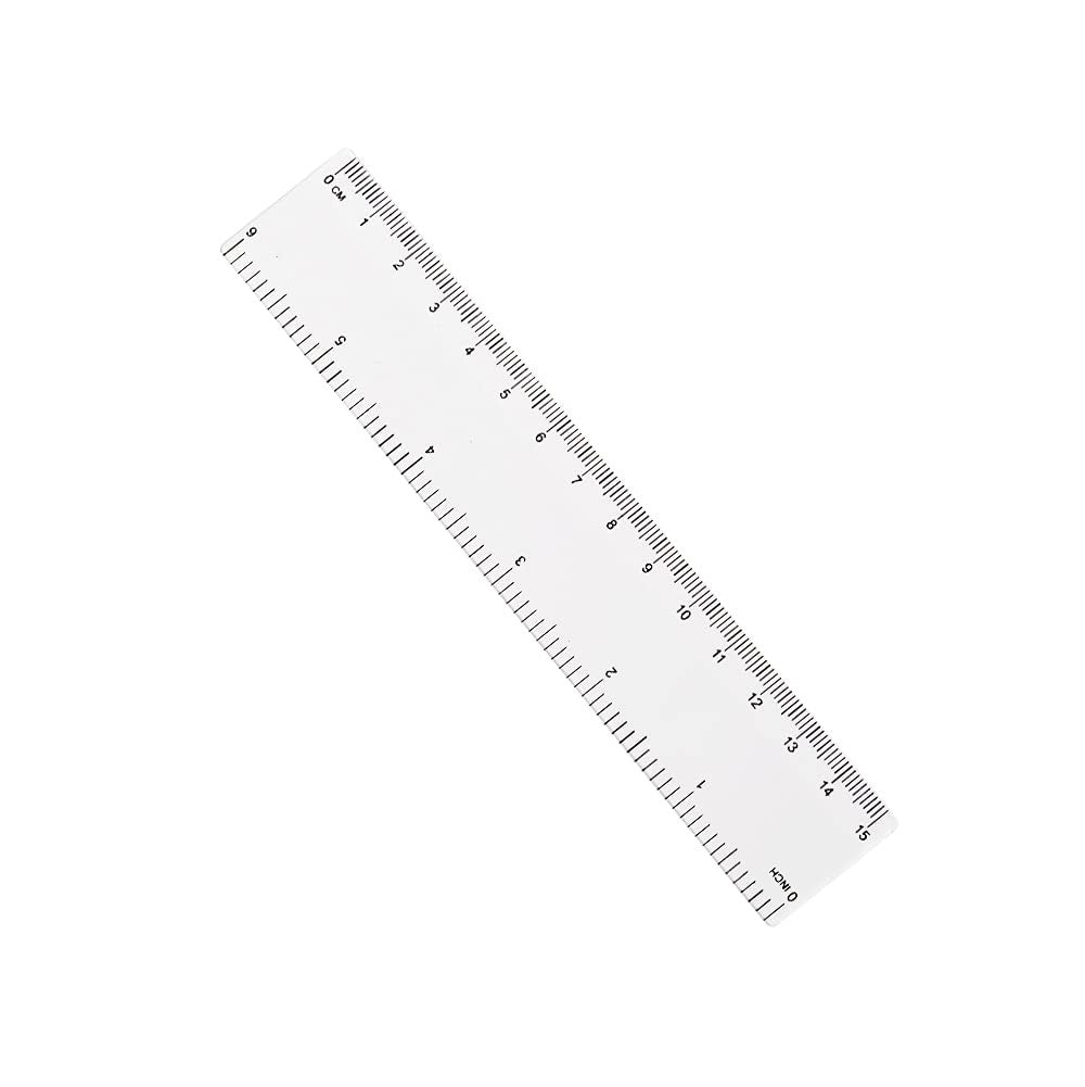 Ruler Clear- 6" (Inches & Centimetre Measurement)