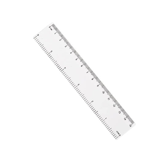 Ruler Clear- 6" (Inches & Centimetre Measurement)