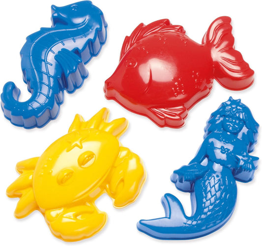 Sand Moulds - Sea Creatures (4 Pcs In Net)