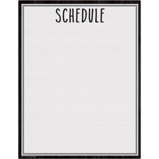 Schedule Write-On/Wipe-Off Chart