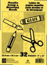 Scrap Book 9" x 12" Manilla. 32 sheets - 10 pack