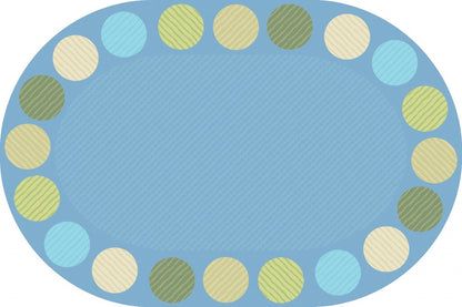 Tapis ovale d'assise – Couleurs apaisantes