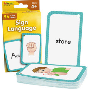 Sign Language Flash Cards - 56 Double-Sided Cards