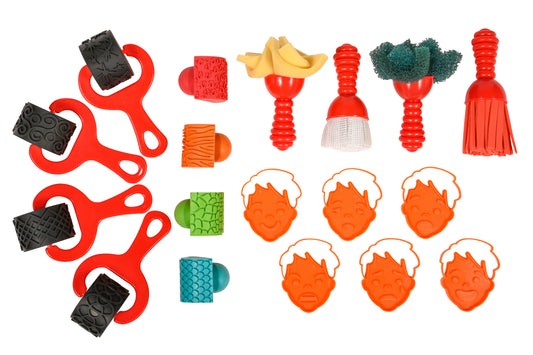 Smudge 'N' Roll Paint & Dough Tools - Set of 18