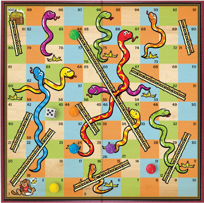 Snakes And Ladder Game- Retro – Sonsuh Educational Supplies Inc.