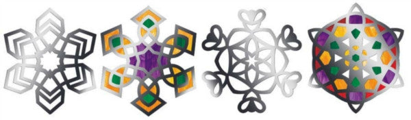 Snowflakes Stained Glass Frames