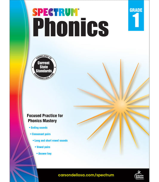 Spectrum Phonics Workbook Grade 1