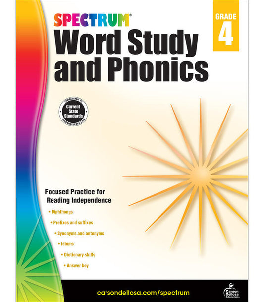 Spectrum Phonics Workbook Grade 4