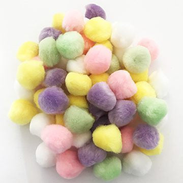 Spring Colour Pom Poms (1")