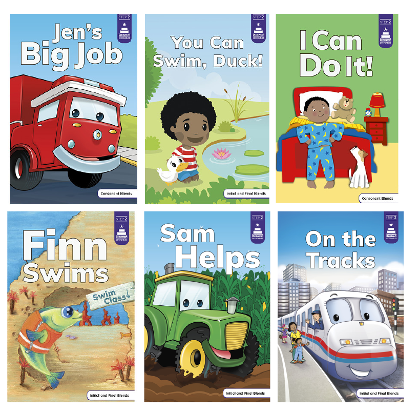 Stairway Decodables Step 2: Initial and Final Blends (Set of 6 Books)