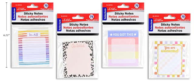 Sticky Notes (Assorted Designs) - Single Pack