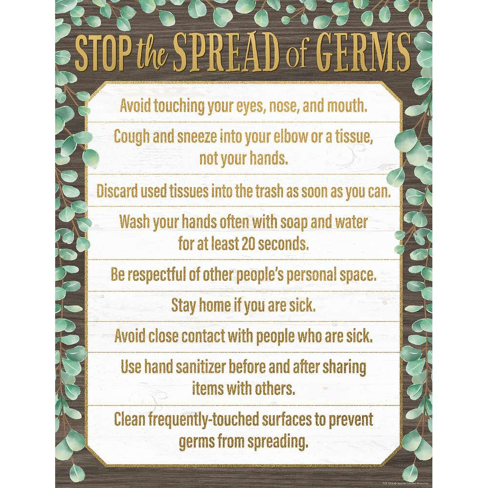 Stop the Spread of Germs Chart – Sonsuh Educational Supplies Inc.