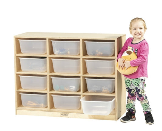Storage Unit with Clear Totes