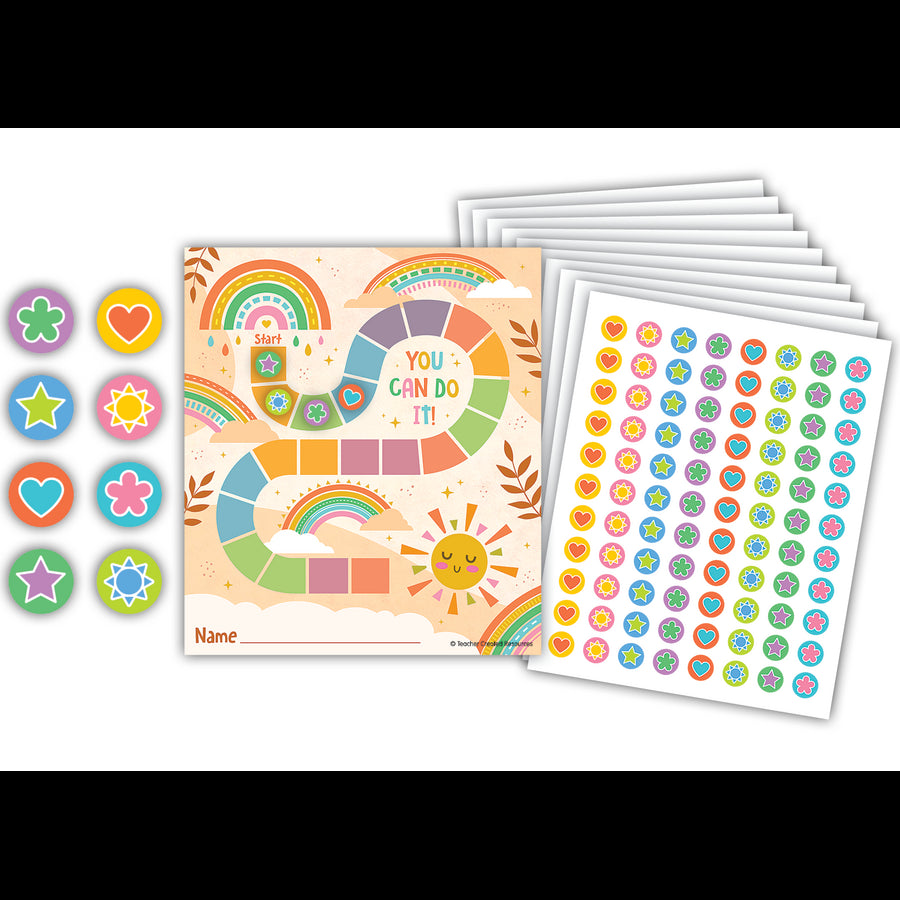Sunshine Rainbow Reward Trackers with Stickers