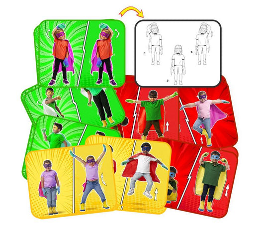 Super Hero Exercise Cards (16 pcs)