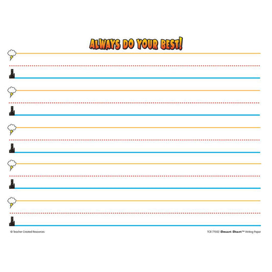 Superhero Smart Start K-1 Writing Paper: 100 Sheets