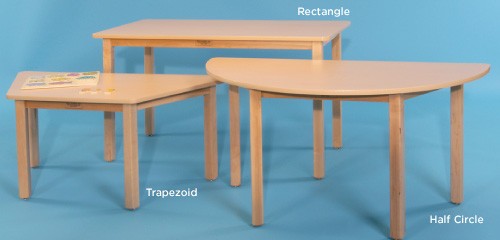 Tables with Wooden Legs- Rectangular (30"x60"), 16" Legs