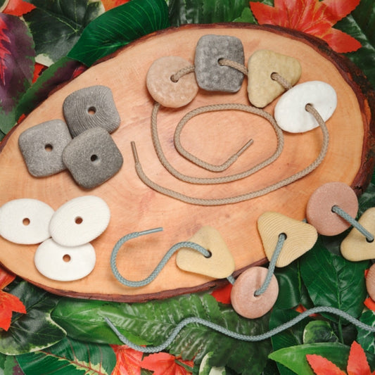 Threading Pebbles 16 Pieces