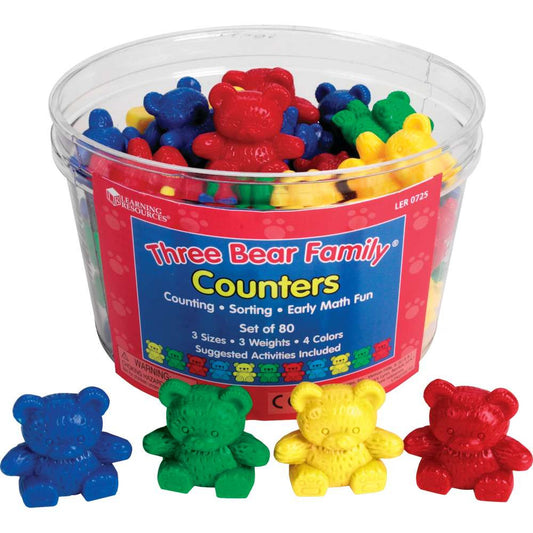 Three Bear Family® Counters, Set of 80