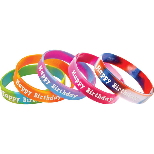 Tie-Dye Happy Birthday Wristbands