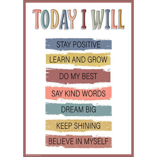 Today I Will Positive Poster