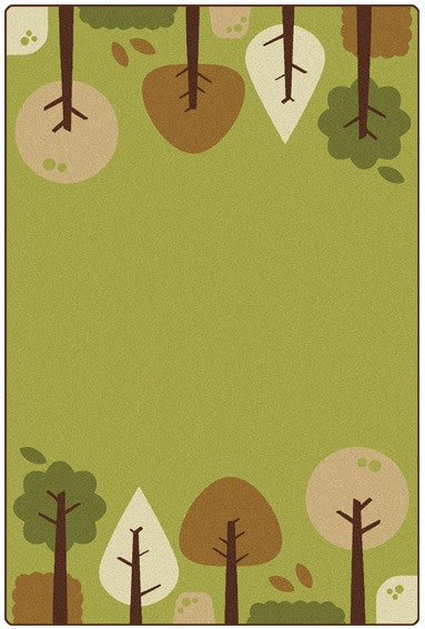 Tranquil Trees Green - Rectangle