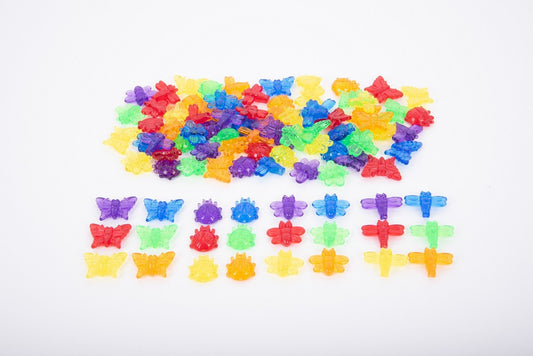 Translucent Colours Pieces - Bugs (6 colours. 96 pcs)