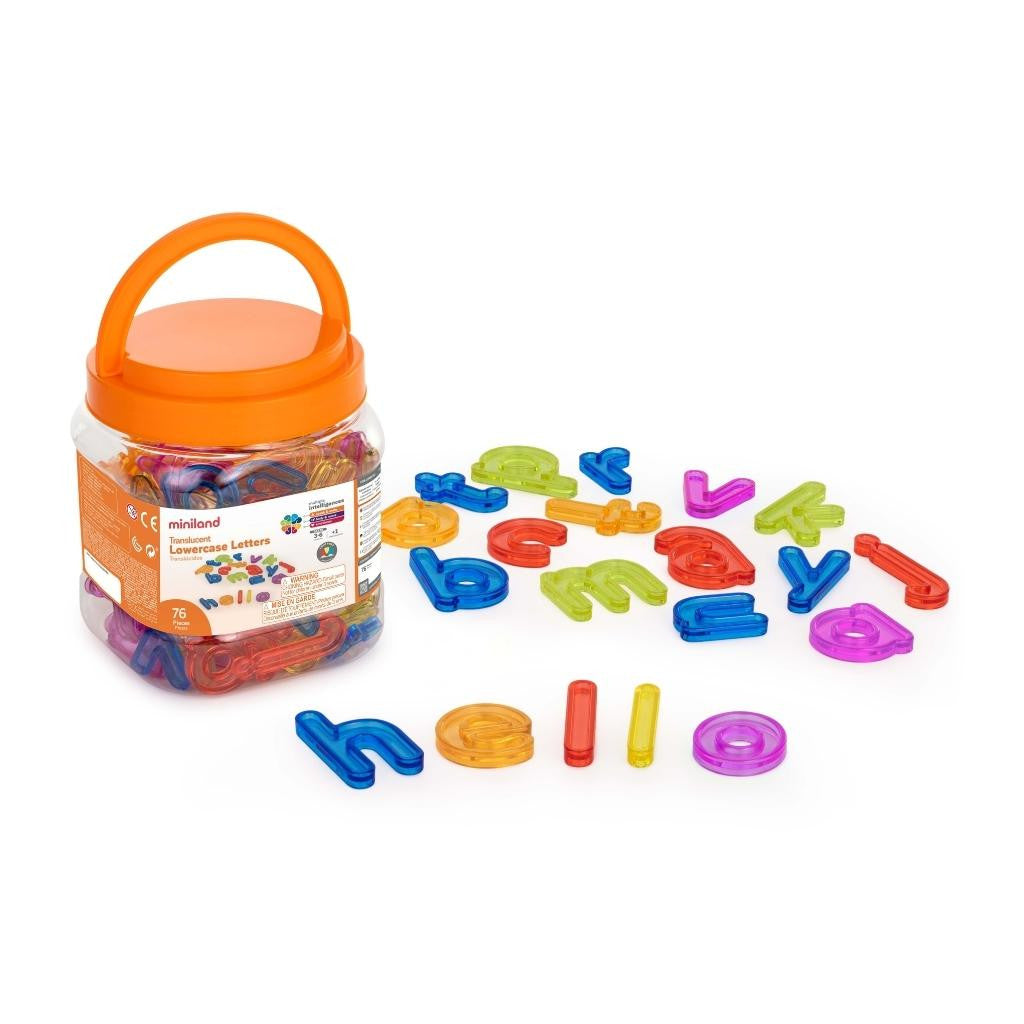 Translucent lowercase letters 76 pcs
