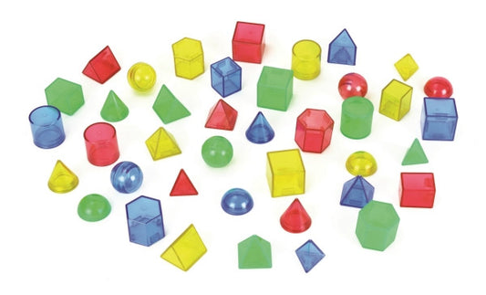 Transparent Geo Solids -Set of 40