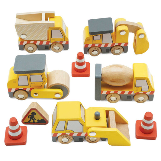 Transportation - Construction Cars, Trucks & Diggers (9 pieces)