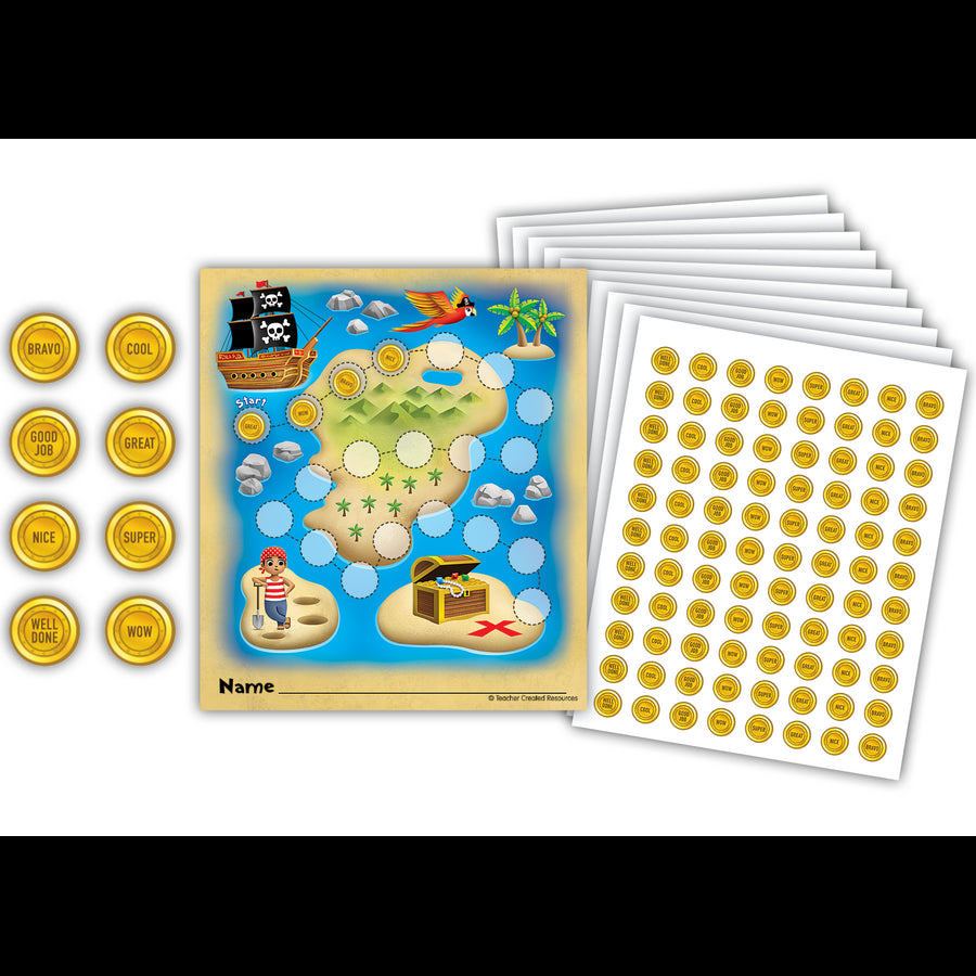 Treasure Hunt Reward Trackers with Stickers