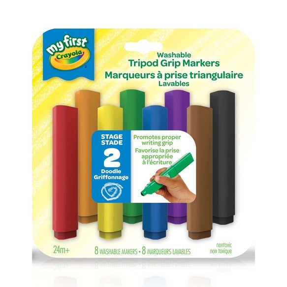 Tripod Grip Markers - 8 Pack