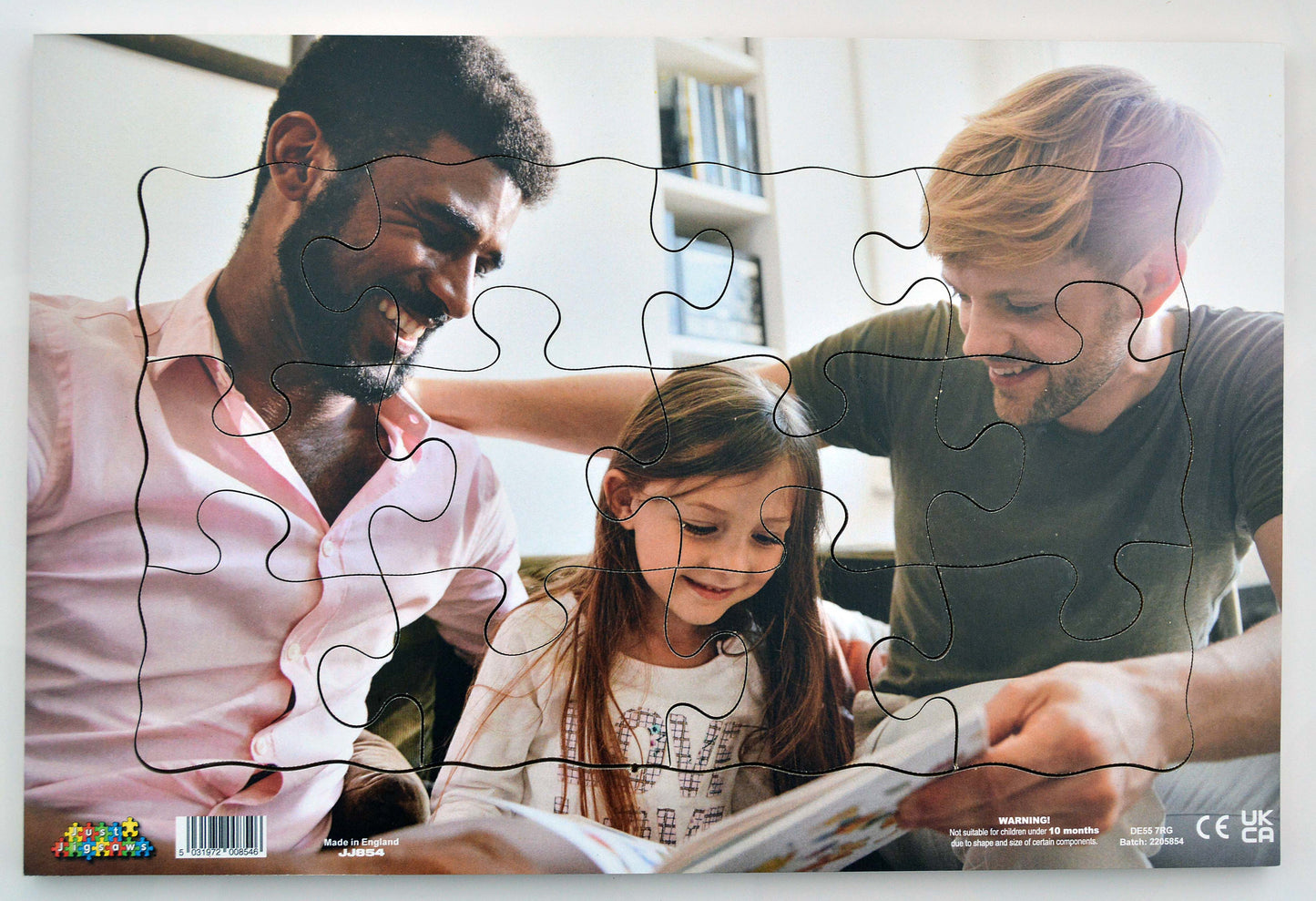 Two Men With Girl Reading - Puzzle