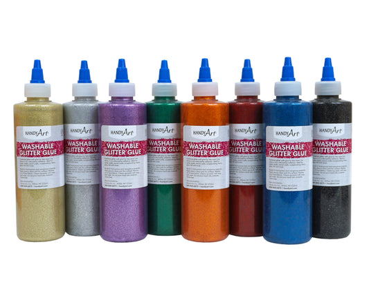 Handy Art Washable Glitter Glue Sets - 237ml
