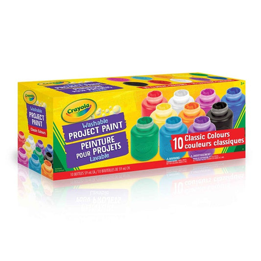 Washable Project Paint Pack of 10 classic Colours