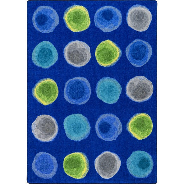 Watercolor Rectangle Rug - Marine Spots