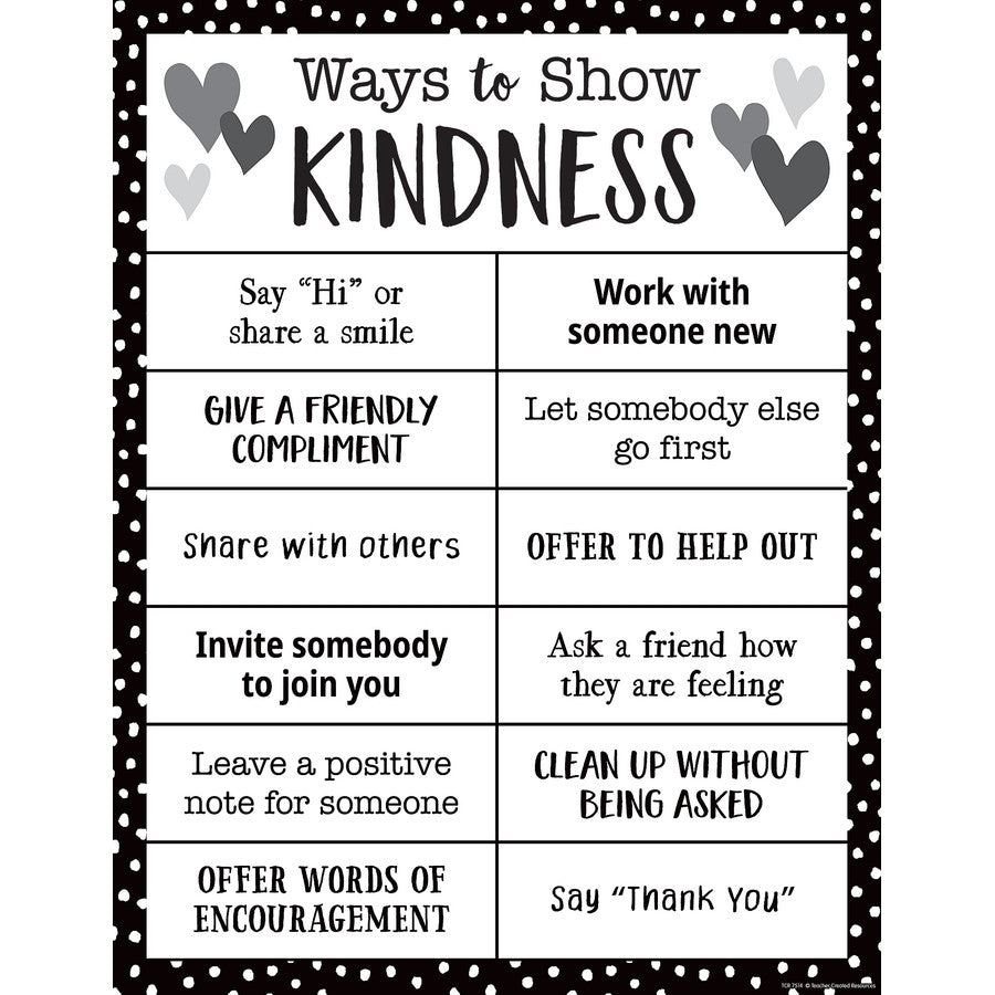 Ways To Show Kindness Chart