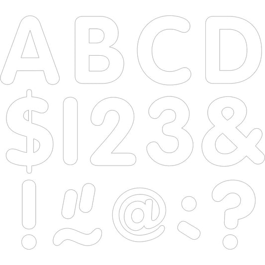 White 2"" Classic Letters Uppercase Pack